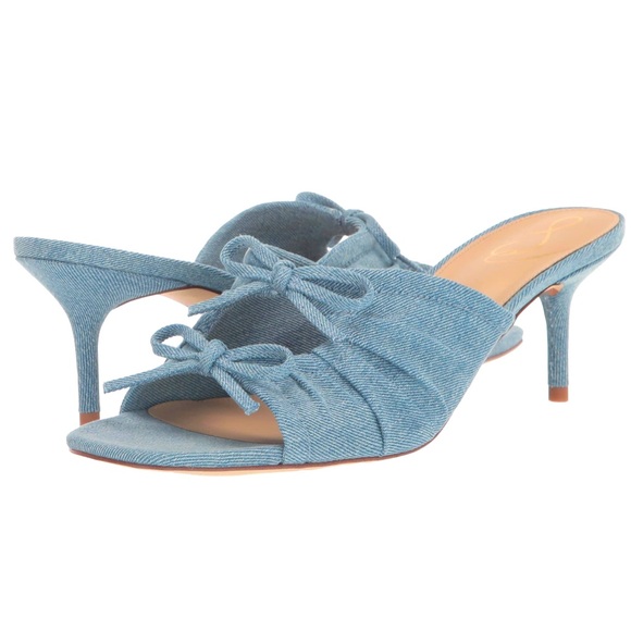 Sam Edelman Denim Pia Heeled Sandal - Picture 1 of 5